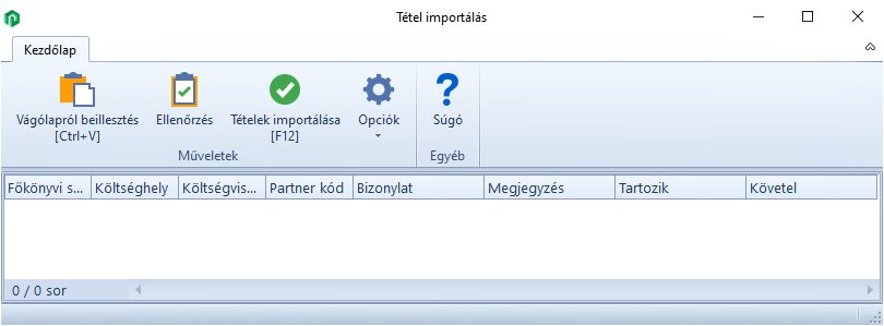 KonyvelesTetelImportalasa