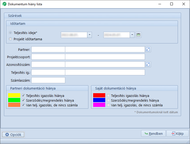 DokumentumHianyLista